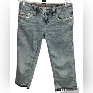 Rock Revival Kaitlyn Capris Sz 30